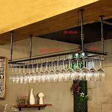FAFZ Portavini Portabicchieri da Vino Rosso Sospeso, Portabottiglie da Soffitto in Metallo Regolabile， Portabicchieri Alto Portabicchieri Sospeso Espositore da Bar Espositore da Tavolo da Bar