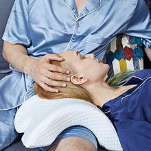 HXY Cuscino per Il Collo ABS Scheletro in Acciaio plastico, Coperchio Lavabile in Memory Foam ipoallergenico, Ideale per Il Riposo a Riposo Supporto per la Schiena/Testa e Mento