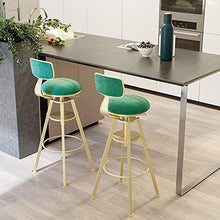 CMX-Barhocker Sgabelli da Bar Set di 2 sedie da Bar Regolabili in Altezza da banco Sedile Girevole a 360 Gradi Sedie da Pranzo Moderne da Cucina Rotonde in Velluto, capacità 150 kg