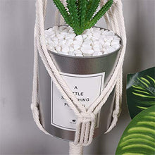 MICROSHE Macrame Plant Hanging Planter Macrame Plant Hanger Set di 3 Cestello per Esterni per fioriera per Esterni in Cotone 80 cm (Colore : Beige Length 80cm, Dimensione : Set of 3)