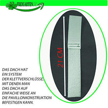 fregaren.de Tetto di ricambio per gazebo Grill 2.4 [m] x 1.5 [m] metro sabbia anticato, gazebo impermeabile, materiale: Panama PCV Soft 370 g/m², modello 11 (antracite)