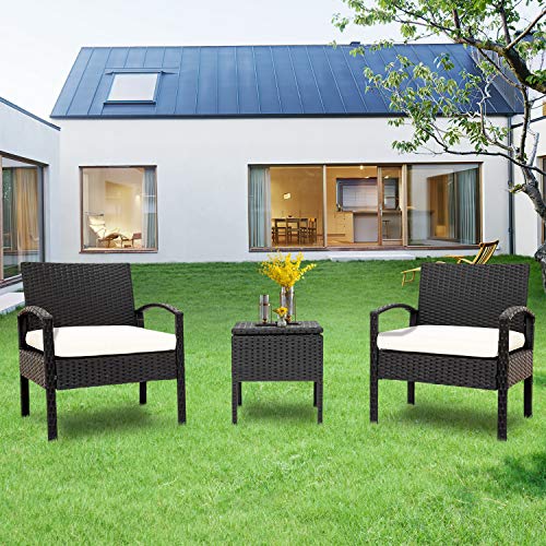 Set Mobili da Giardino Set Mobili da Esterno Giardino Del Rattan Set Di Mobili Da Giardino Set Di Divano Da Giardino Set Resistente Alle Intemperie Con Spazio Di Archiviazione Per Terrazza A Bordo Pis