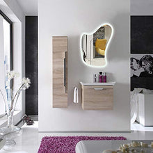 Specchio da Bagno a LED a Parete a Specchio a Specchio Design Poligonale HD Specchio Argento Touch Control Smart Anti-Fog Specchio da Trucco a LED
