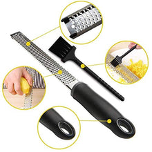 LIZHOUMIL - Pialla per formaggio in acciaio inox, con pennello per cioccolato, frutta, limone, colore: nero