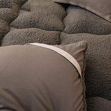 WENZH GraspDream Inverno Caldo di Spessore Materasso tappezzeria Pad Domestico di Alta qualità Trapunta Tatami Materasso Agnello Cashmere Pad Grigio Scuro/Giallo