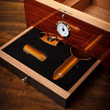 Scatola di sigari Cedar Wood Sigaro Humidificatore Sigaretta Caso di custodia Scatola di stoccaggio / vassoio Hygrometro Humidificatore Humidificatore di grande capacità Humidor Humidor in legno porta