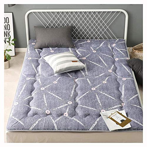 Coprimaterassi Spessore 6 Cm Dormitorio Per Studenti Materasso Singolo Tatami Doppio Futon Domestico Cotone Antiscivolo,A-90 * 200cm