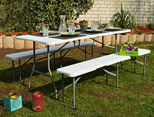AMANKA - 2 panche da Birra Impermeabili, Pieghevoli, 182 x 27 x 43 cm, in plastica