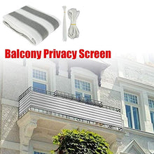 Recinzione Copertura per Balcone 90x500cm Impermeabile Anti UV Frangivista Balcone Ringhiera Schermo Privacy Balcone in PVC per Balcone Terrazza Giardino con Corde e Fascetta (90x500cm, GRIGIO)