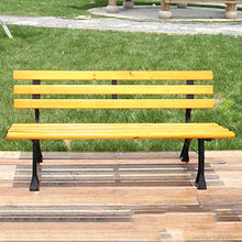 GaoF Panchina da Giardino per Esterni, panchine da terrazza per Il Tempo Libero, panchine da Cortile con Struttura in ghisa e Legno Oliato, Comoda panchina 2-4 posti con braccioli