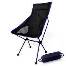 Sedia pieghevole da picnic, pesca, campeggio, escursioni, viaggi e sport, con altezza regolabile e supporto fino a 150 kg, fornita con borsa per il trasporto, Royal Blue