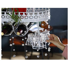 Portabottiglie sospeso Portabottiglie appendere con supporto vetro, supporto bottiglia vino parete industriale regolabile metallo a soffitto, mensola vino per cucina / bar / armadi, bianco Portabott