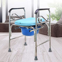 YHNMK Sedia da Toilette con Struttura in Acciaio di Sicurezza, Sgabello da Doccia per WC, Sedia da Toilette Regolabile in Altezza, Sedia Mobile per Adulti/disabili