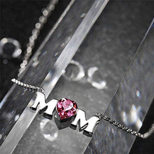 Baoxiaohed Collana in Argento Sterling, Collana Cuore in Stile Moda Argento Sterling 925, Adatta per La Festa della Mamma, Regali di Anniversario E Regali di Compleanno