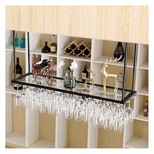 CCFENG banco di Mostra, cremagliera del Vino, Appeso Supporto Calice, Supporto di Vetro di Vino, Supporto di Vetro Vino mobilia, Appeso Supporto di Vetro Vino (Color : B, Size : 100 * 35CM)