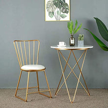 EOJSORK Poltrona, Soggiorno Tempo Libero da Pranzo Sedia con Gambe in Metallo Dorato, Trucco Chair Altitudine, Manicure Sgabello Red Chair Net