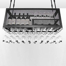 YWYW Wine Bar Bar Wine Glass Rack Hanging Wine Glass Bar Hanging Creativo Europeo Portabottiglie di Vino Appeso a Parete Industriale Decorazione portabottiglie Nero (Dimensioni: L100 * W30CM)