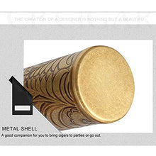 Compatto da Viaggio Tubo del Sigaro, Sigaro Sollievo Arte, Tubo di Bronzo, può Essere Conservato per Un Tubo Humidor, Ideale per I Viaggi, Gli Amanti del Sigaro,d'oro