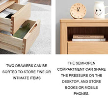 Comò e cassettiere Comodino Comodino in Legno massello armadietto per Camera da Letto Semplice Armadio di classificazione Due cassetti Camera da Letto (Color : Wood Color, Size : 40 * 30 * 55cm)