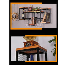 PZW Semplice e Creativo Portabottiglie da Parete in Ferro Loft Portabottiglie da Vino in Stile Retrò
