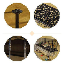 YWYW Portabottiglie Portabicchieri da Vino Portabicchieri da Champagne Portabicchieri Portabottiglie da Appendere in Ferro battuto Europeo (Nero) (Dimensioni: 80 * 35 cm)