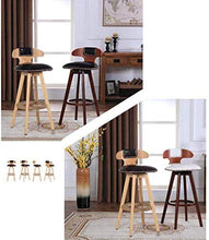 BDLYZ Yxsd Bar Stool pranza Sedia con Schienale e poggiapiedi Naturali Gambe in Legno massello con attenuato Pad Designer contemporanea for Office Lounge Pranzo Cucina