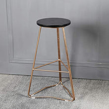 AOWU Bar Altezza Sgabello Tranciato di Legno di Sicurezza 3 Colori Retro Fine Industrial Style Legno Sgabelli Bar Industriale della Sedia (Color : Rose Gold, Size : 75cm)