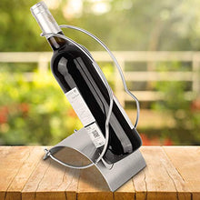 HERCHR Porta Bottiglie di Vino in Acciaio Inossidabile 16,5X10X25 cm Portabottiglie della Singola Bottiglia per L'Ufficio della Cucina Domestica