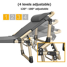 Chaise Longue Pieghevole, Sedie a Sdraio per Patio con Letto Pieghevole Portatile Regolabile, Utilizzato per Intrattenimento in Spiaggia/Riposo in Ufficio/Scorta Ospedaliera, può Sopportare 300k