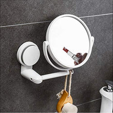 Specchio cosmetico a ventosa per doccia, specchio di bellezza fissato a parete, con Razor Hook, girevole a 360 gradi, potente centrifuga sottovuoto, lavabile e riutilizzabile
