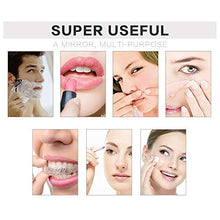 Specchi per trucco da appoggio a LED, specchio cosmetico da 8 pollici con luci Specchio illuminato ingranditore cosmetico regolabile in ottone con interruttore e spina