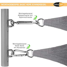 CelinaSun Tenda Parasole a Vela Giardino Balcone polietilene Basic HDPE Traspirante Rettangolare 4 x 6 m Antracite