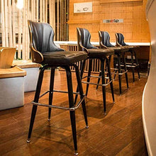 Yxsd Bar Stool 360 ° Girevole Schienale, Cuoio dell'unità di Elaborazione Esterni, poggiapiedi, Sedie industriali for la Prima Colazione, Contatore, Cucina e casa (Color : Brown)