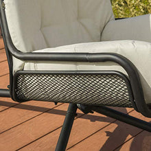 SoBuy Dondolo da Giardino e casa Lettino Prendisole in Metallo con Cuscino Incluso Max Portata 150 kg OGS52-MI