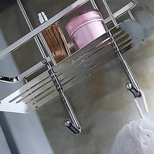 AINIYF Bagno Bagno Doccia Mensola bagagli parete Punch libero rettangolo Vaso appeso in acciaio inossidabile 304 2 livelli di storage Rack Punch di installazione, 2 formati (Dimensioni: 400x138x890mm)