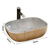 William 337 WYZ Lavabo in Ceramica, Bagno contatore Bacino al di sopra Art lavandino del Bagno Guardaroba Wash Stand (50x40x14cm) Room