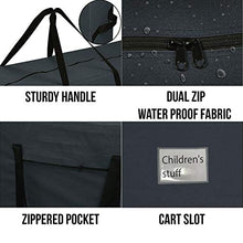 Borsa multiuso da 125 cm, per coperte, cuscini, vestiti, biancheria da letto o sedie da giardino, borsa per il trasporto degli alberi di Natale, borsa rettangolare antracite [125]