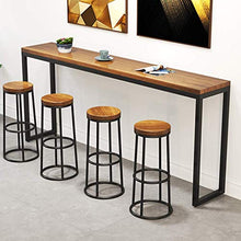 YS Sedia Sgabello da Bar Sedile Bar, Moderno, Semplice, Rotondo in Legno, Ferro, Arte, Casa, Pranzo, Tempo Libero, Ristorante, Nordico,45 cm,45 cm