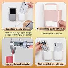 Set di 6 supporti di controllo remoto per telefono, scatola di immagazzinaggio da parete, organizer universale per letto di punzonatura per telecomando telefono (rosso+giallo+blu)