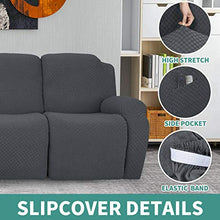HUANXA Elastico 1 2 3 Posti Poltrona Salvadivano, 8pezzi Poltrona Relax Copridivano Cani Gatti Bambini Divano Telo Protezione Copridivano-Grigio Scuro-3 Posti(8pezzi)