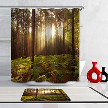 LIYAN Combinazione Bagno. Immagini Chiare E Colori Vivaci Rendono Il Tuo Bagno Pieno di Vita. Accessori da Bagno. Foresta. Luce del Sole. Felci.