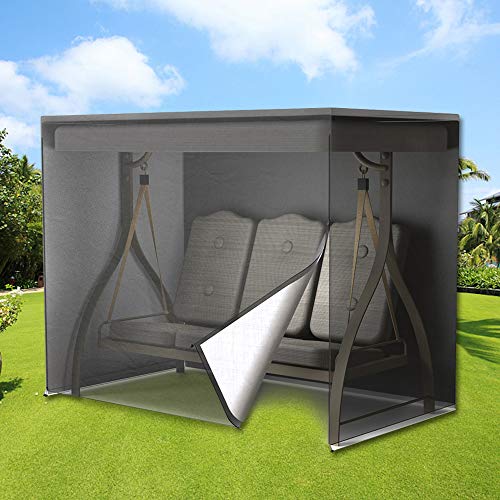 SurfMall Copertura Protettiva per Dondolo 3 Posti da Esterni Copertura per Amaca da Giardino Impermeabile in Poliestere(220 x 170 x 125 cm)