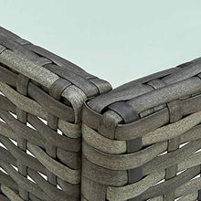 Tidyard Set Divani da Giardino 4 pz con Cuscini in Polyrattan Grigio,Salotto da Giardino,Set Mobili da Giardino,Tavolo Rettangoalre+Panca 2 Posti+2 Poltrone da Giardino per Esterno