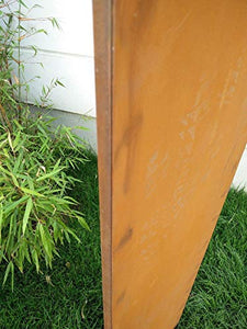 Zen Man Recinzione in metallo arrugginito per giardino, recinzione da giardino, effetto ruggine, 180 x 75 cm, 031506-5