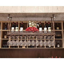 FAFZ Portavini Portabottiglie in Metallo, Portabicchieri, Altezza E Spaziatura Regolabili, Portabottiglie A Soffitto, Portabottiglie per Ristoranti E Bar (Size : 80cm)