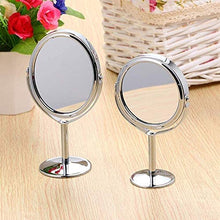 Specchio Specchi per vanità da Bagno Tavolo Girevole a Due Lati con ingrandimento 2X, Trucco in Altezza da 4-6 Pollici (Size : Oval)