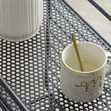 Jcnfa-Tavoli Tavolino in Metallo, sofà Grid Table, Comodino, 2 Colori (Color : Black, Size : 11.81 * 17.71 * 20.86in)