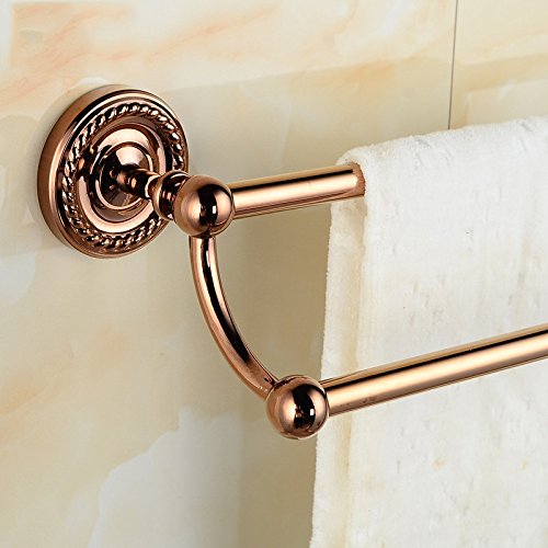 MBYW Portasciugamani Moderno Minimalista Portasciugamani Elegante per Il Bagno di Moda Portasciugamani Completo con portasciugamani in Rame/Porta Asciugamani Doppio rosone/Bagno