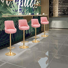 FPigSHS Sgabelli da Bar Set di sgabelli da Bar in Metallo di 2/4, Sedia in Velluto con Schienale, Counter 65-80cm Sgabelli Girevoli Altezza, Sgabelli da Pranzo Moderni per la Colazione per Bar/casa