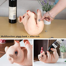 KUKU Creativo Portabottiglie da Tavolo Portabottiglie, Simpatico Portabottiglie Singola in Resina di Maiale, Espositore per Bottiglie di Vino di Lusso, Utilizzato per La Cucina del Bar di Casa